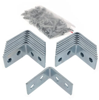 Ben Tools 32x stuks hoekankers / stoelhoeken inclusief schroeven - 25 x 25 x 14,5 mm - metaal - hoekverbinders