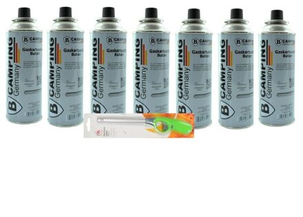 Ben Tools 7x Butaan gasfles gasvulling 227 gram inclusief gasaansteker