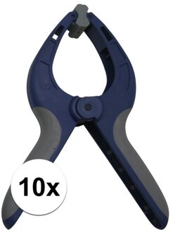 Ben Tools Grote zeilklemmen / zeilclips 9 inch - 10 stuks - kunststof - dekzeil klemmen