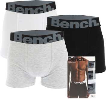 Bench Heren Bench 3-pack Conan Boxershort in Zwart Grijs Wit - maat 2XL Zwart/wit