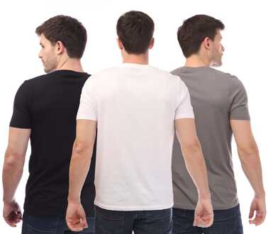 Bench Heren Bench EKtor 3 Pack T-shirt in Zwart-Wit Zwart/wit