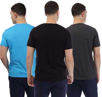 Bench Heren Bench Lirrik 3 Pack Logo T-Shirts in Grijsblauw - maat XL