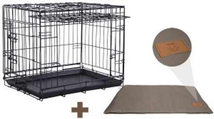 Bench met schuifdeur (zwart) voordeelpakket XL