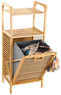 Bencross multi-function bathroom hamper clothes dirty clothes storage bathroom rack laundry frame bamboo