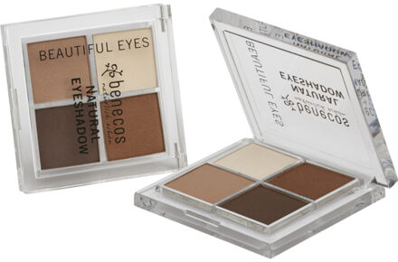 Benecos Vegan Oogschaduw Quattro - Coffee and Cream