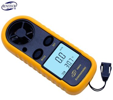 BENETECH Digitale Thermometer Anemometer + infrarood thermometer Wind Gauge Meter Voor Temperatuur huidige air velocity flow GM816