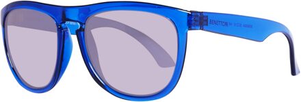 Benetton Mannen Zonnebril 55/18/145 mm Geïnjecteerd Blauw - One Size