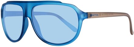 Benetton Mannen Zonnebril 61/13/145 mm Geïnjecteerd Blauw - One Size