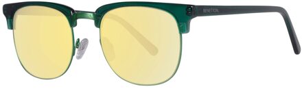 Benetton Unisex Zonnebril 51/21/145 mm Acetaat - maat Groen