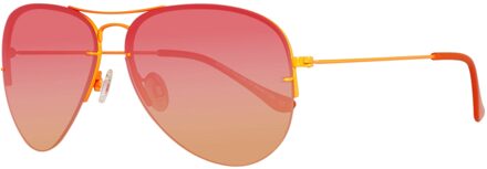 Benetton Unisex Zonnebril 60/14/140 mm Metaal Oranje