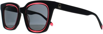 Benetton Vierkant Dames Effen Zwart Roze Donkergrijs BE5086 - One Size