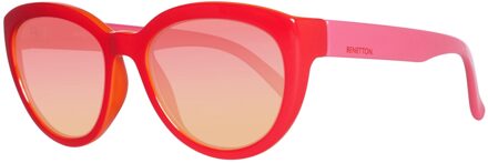 Benetton Vrouwen Zonnebril 54/19/145 mm Geïnjecteerd Rood - One Size