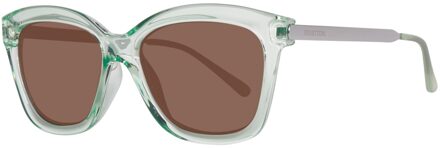Benetton Vrouwen Zonnebril 56/16/150 mm Hars - maat Groen