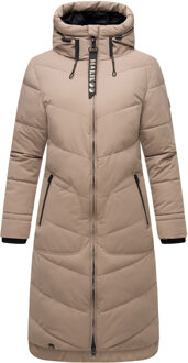 Benikoo dames winterjas – lang, warm & stijlvol Beige - 2XL