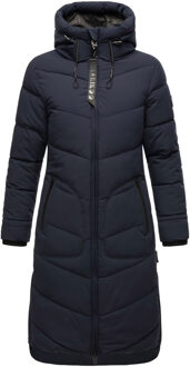 Benikoo dames winterjas – lang, warm & stijlvol Blauw - XL