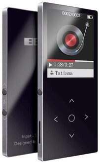 BENJIE 8mm Dunne Bluetooth MP3 Spelers Met Arm Band 8g Touch Toetsen Lossless HiFi Muziekspeler met FM e-book Video Oortelefoon Zilver