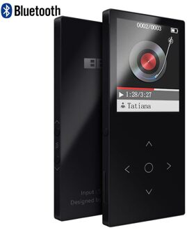 BENJIE 8mm Dunne Bluetooth MP3 Spelers Met Arm Band 8g Touch Toetsen Lossless HiFi Muziekspeler met FM e-book Video Oortelefoon zwart