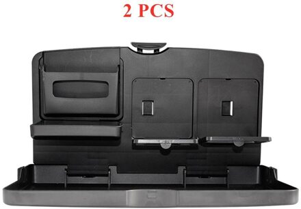 Benoo Zwart Abs Multi-Functionele Draagbare Opvouwbaar Car Seat Tray Zwart Tafel Auto Voertuig Seat Portable Voor Voedsel/maaltijd/Snack Tray 2 stk