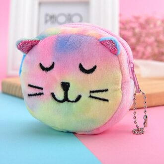 BENQING Coin Bag Lipstick Data Cable Carrying Bag Small For Girls Mini Colorful 3D Round Plush Purses Wallet WF104 01