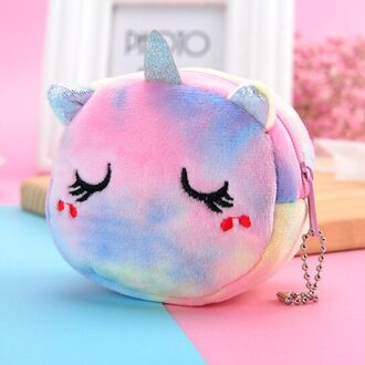 BENQING Coin Bag Lipstick Data Cable Carrying Bag Small For Girls Mini Colorful 3D Round Plush Purses Wallet WF104 03