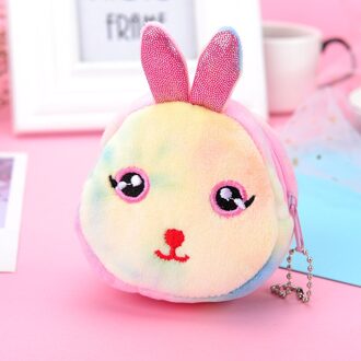 BENQING Coin Bag Lipstick Data Cable Carrying Bag Small For Girls Mini Colorful 3D Round Plush Purses Wallet WF104