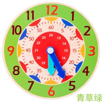 Benqing Kleuterschool Vroege Onderwijs Kraam Klein Speelgoed Kinderen Puzzel Digitale Klok Speelgoed Baby Houten Speelgoed WF086 groen