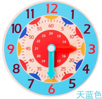 Benqing Kleuterschool Vroege Onderwijs Kraam Klein Speelgoed Kinderen Puzzel Digitale Klok Speelgoed Baby Houten Speelgoed WF086 lucht blauw