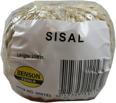 Benson 1 rol sisaltouw 100 gram 25 meter - Touw Bruin