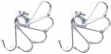 Benson 10x s-haken / ophanghaken - 5-delig - van metaal - 100 mm