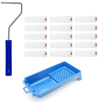 Benson 15x verfrollers fijn incl rollerbeugel en verfbakje 10 cm