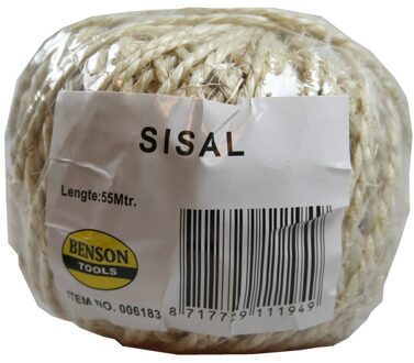 Benson 1x Bindtouw / touw op rol 55 meter Beige