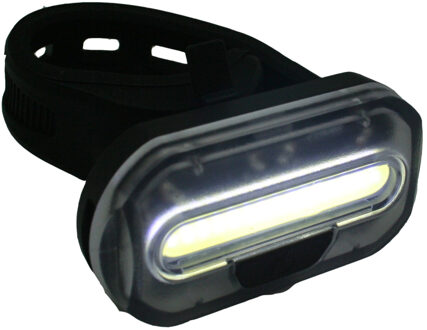 Benson 1x Fietskoplamp / batterij voorlicht / fietsverlichting COB LED met bevestigingsband Multi