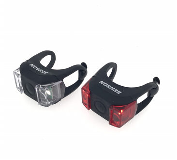 Benson 1x Fietslampjes set waterdicht voor / achterlicht 7 x 3 x 2 cm fietsverlichting Multi