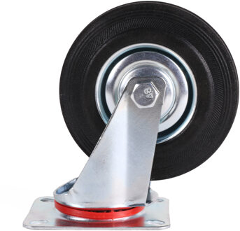 Benson 1x Zwenkwielen 75 mm rubber zwart