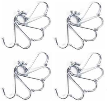 Benson 20x s-haken / ophanghaken - 5-delig - van metaal - 100 mm