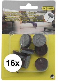 Benson 2x Antikras meubelvilt 8-delig met nagel bruin - Action products