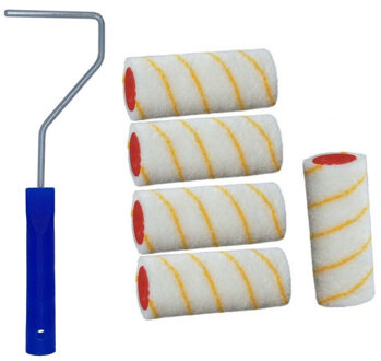Benson 5x verfroller / vachtrollers incl rollerbeugel - 10 cm - rollers voor het schilderen