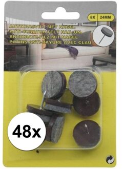 Benson 6x Antikras meubelvilt 8-delig met nagel bruin - Action products