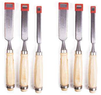 Benson 6x benson houtbeitel set - 3-delig - stevige houten greep