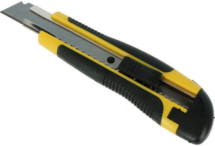Benson Afbreekmes - profi - snijmes - werkmes - 18 mm - geel