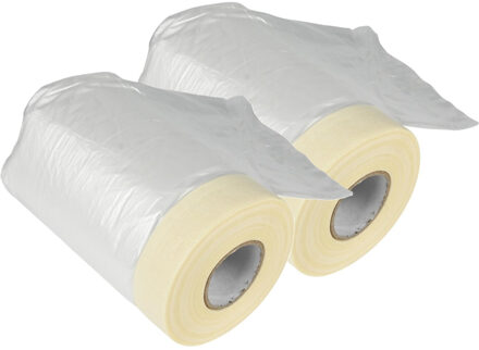 Benson Afdekfolie zelfklevend - 2x - transparant - 55 cm x 20 m - schilderbenodigdheden - afdekfolie