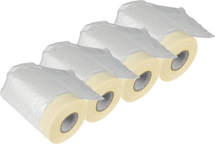 Benson Afdekfolie zelfklevend - 4x - transparant - 55 cm x 20 m - schilderbenodigdheden - afdekfolie