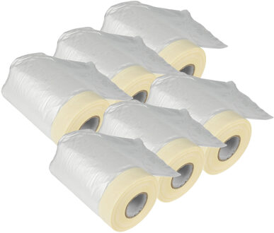 Benson Afdekfolie zelfklevend - 6x - transparant - 55 cm x 20 m - schilderbenodigdheden - afdekfolie