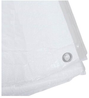 Benson afdekzeil - 2x - wit - 10 x 12 m - bevestiging ogen - grondzeil - dekzeil