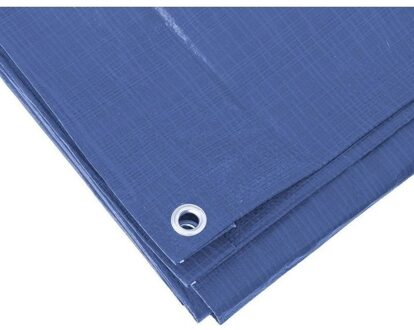 Benson afdekzeil - blauw - 5 x 6 m - bevestiging ogen - grondzeil - dekzeil