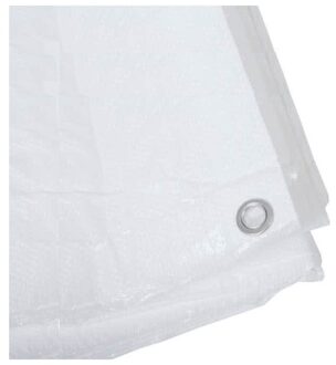 Benson afdekzeil - wit - 4 x 5 m - bevestiging ogen - grondzeil - dekzeil