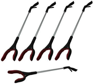 Benson Afvalgrijper - 10x - draaibare kop - 82 cm - kunststof - zwart - grijphulp