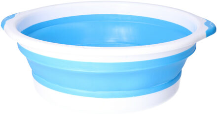 Benson Afwasteiltje - opvouwbaar - blauw/wit - D30 cm - teil - camping