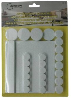 Benson Anti krasvilt set - 80x delen - wit