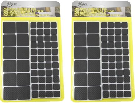 Benson antikras rubber - zwart - meubelvilt - 112-delig - antikras viltjes